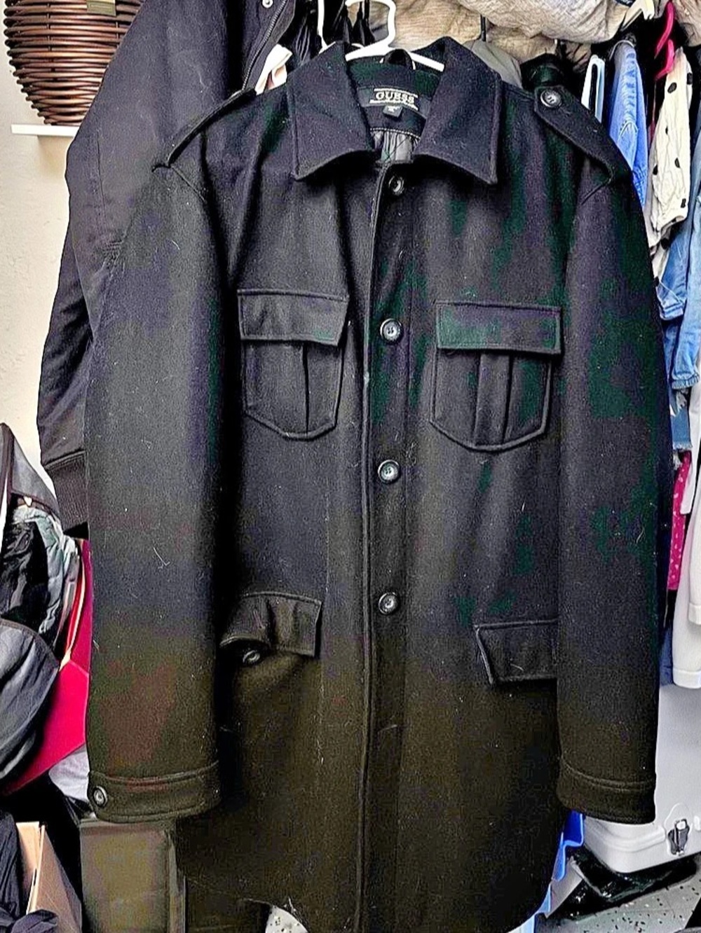 GUESS Black Coat Size XL